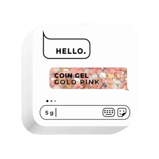 COIN GEL, GOLD PINK, 5 G -HELLO