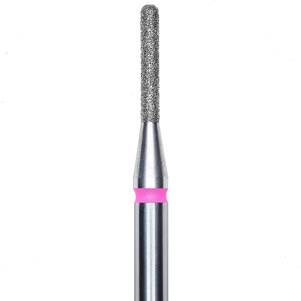 DIAMOND NAIL DRILL BIT, ROUNDED "CYLINDER", RED, HEAD DIAMETER 1.4/8MM (FA30R014/8) - STALEKS™