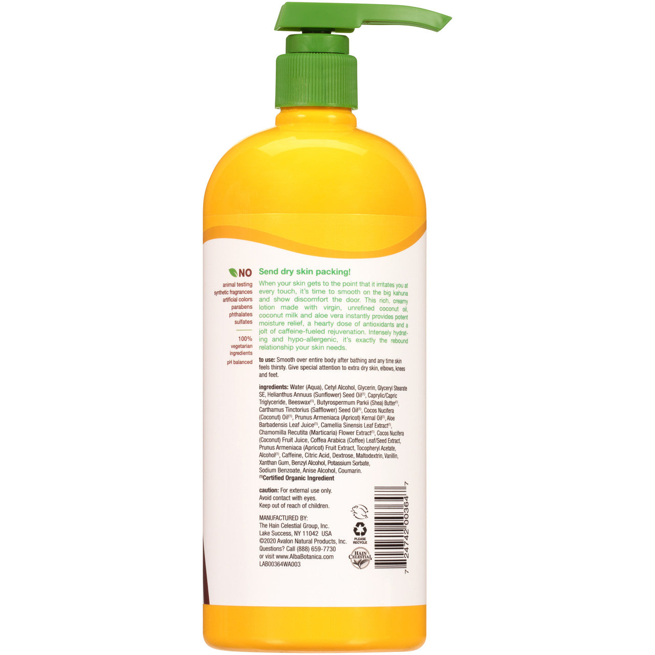 Alba Very Emollient Body Lotion Coconut Rescue (1x32 OZ)