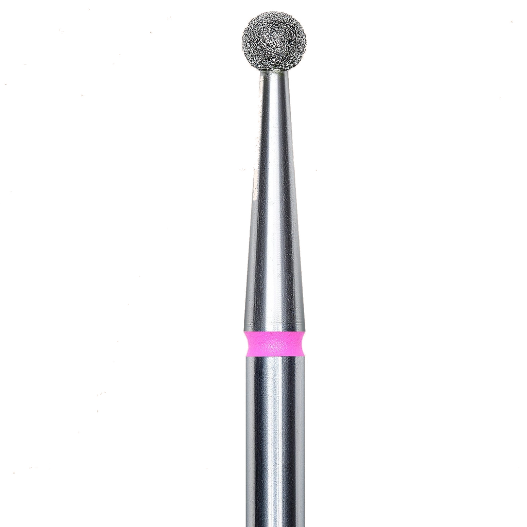 DIAMOND NAIL DRILL BIT, "BALL", RED, HEAD DIAMETER 2.5MM (FA01R025) - STALEKS™