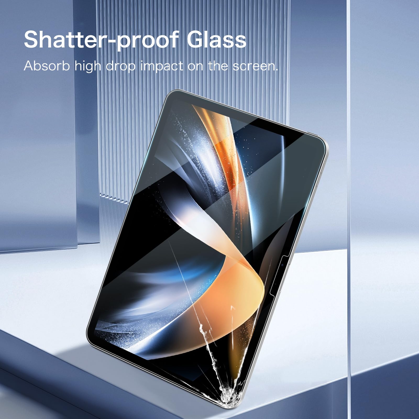 Fintie 2-Pack Screen Protector for iPad Pro 11-inch (M4) 2024 (Model Number: A2836/A2837/A3006), [Support Face ID] Anti Scratch Premium HD Clear 9H Hardness Tempered Glass Screen Protector