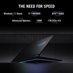 ASUS ROG Strix G16 (2025) Gaming Laptop, 16” FHD+ 16:10 165Hz/3ms Display, NVIDIA® GeForce RTX™ 5060 Laptop GPU, Intel® Core™ i7 Processor 14650HX, 16GB DDR5, 1TB Gen 4 SSD, Wi-Fi 7, Windows 11 Home