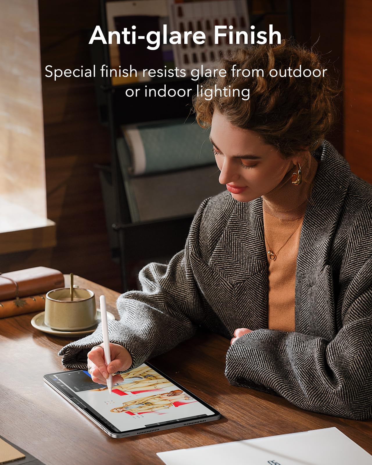 ESR 2 Pack Paper-Feel Screen Protector for iPad Pro 11 Inch M4 2024, Write and Draw Like on Paper, Scratch Protection with Easy Application Tray, Thin and Responsive