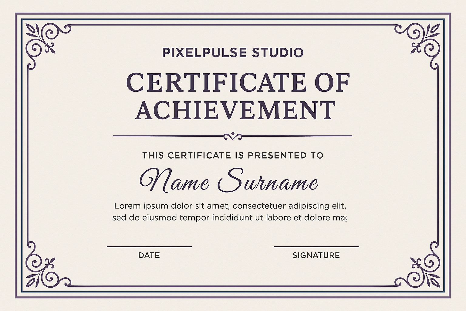 Certificate Template