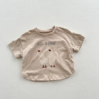 Summer New Arrival Kids Unisex Soft Comfortable Short Sleeves Silly Duck Pattern Top Casual T-Shirt