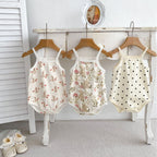 Summer New Design Baby Girls Various Pattern Sleeveless Strap Onesies