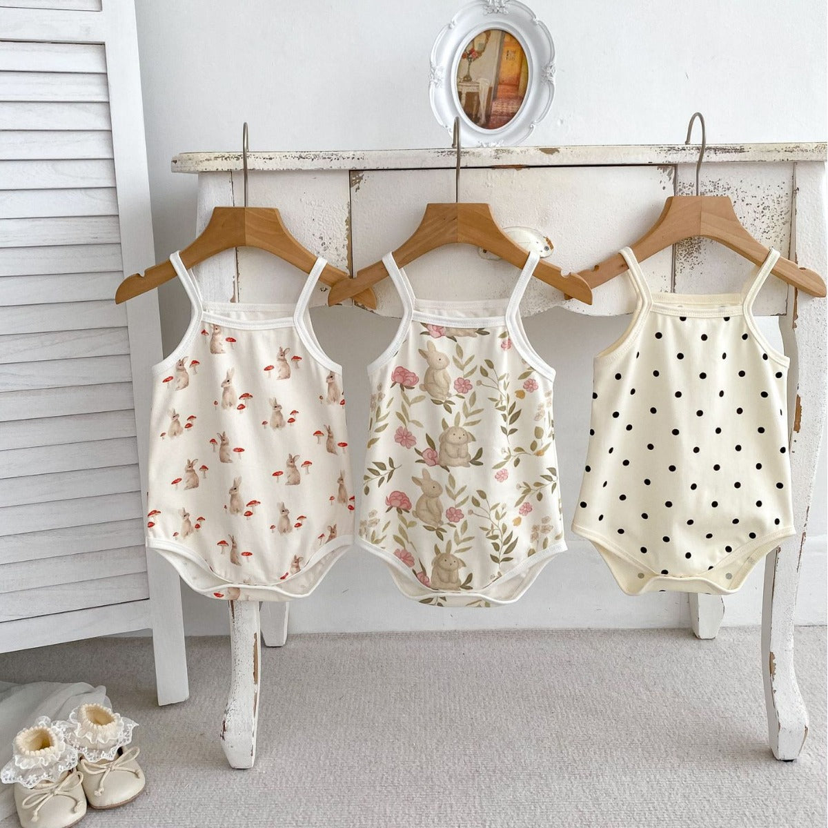 Summer New Design Baby Girls Various Pattern Sleeveless Strap Onesies